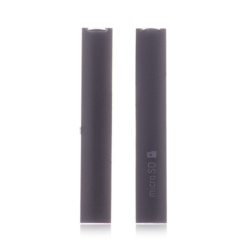 Custom Micro SD + SIM + USB Port Cover Flap for Sony Xperia Z3 Compact Black