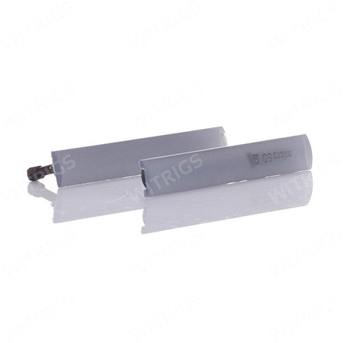 Custom Micro SD + SIM + USB Port Cover Flap for Sony Xperia Z3 Compact White