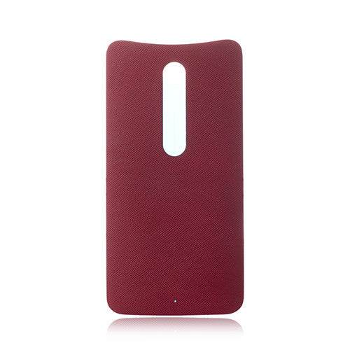 OEM Leather Back Cover for Motorola Moto X Style Dark Red