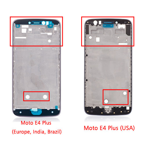 OEM LCD Supporting Frame for Motorola Moto E4 Plus Brazil Iron Gray