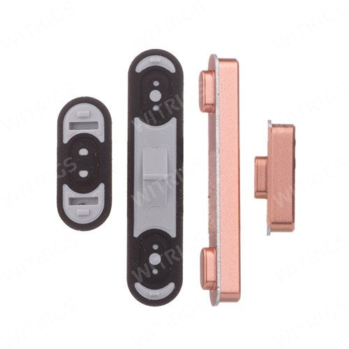 OEM Volume Button + Shutter Button + Adhesive for Sony Xperia XZ Premium Bronze Pink