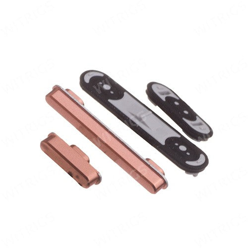 OEM Volume Button + Shutter Button + Adhesive for Sony Xperia XZ Premium Bronze Pink