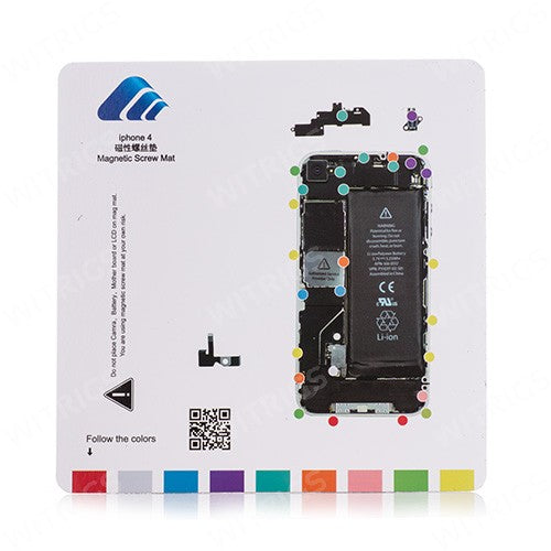 Magnetic Screw Mat for iPhone 4 White