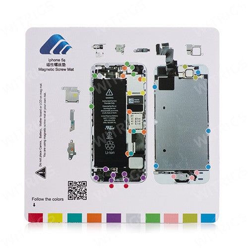 Magnetic Screw Mat for iPhone 5S White