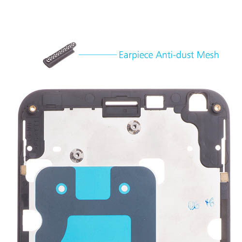 OEM LCD Supporting Frame + Mesh for LG Q6 Astro Black