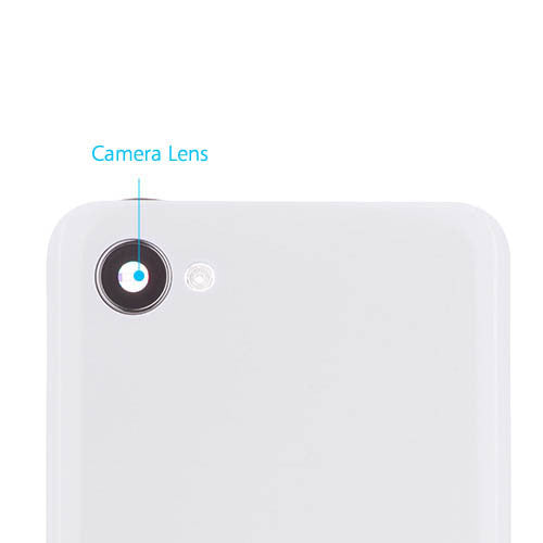 OEM Battery Cover + Camera Lens for LG Q6 Mystic White