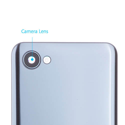 OEM Battery Cover + Camera Lens for LG Q6 Ice Platinum