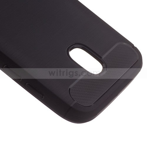 Brushed Silicon Back Shell for Samsung Galaxy J5 (2017) Black