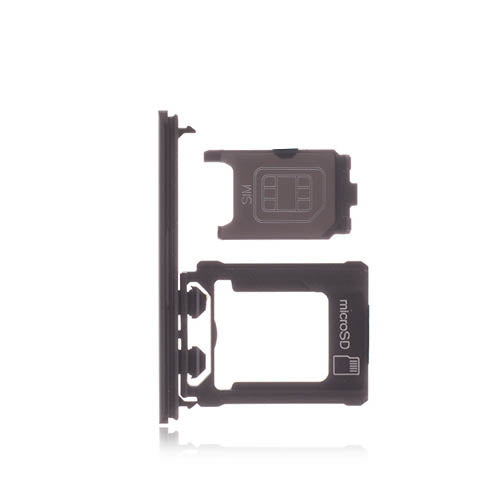 OEM SIM Card Tray + SIM Cover Flap for Sony Xperia XZ1 Black
