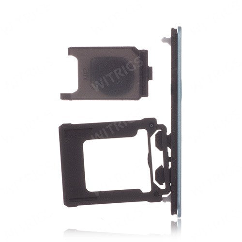 OEM SIM Card Tray + SIM Cover Flap for Sony Xperia XZ1 Compact Horizon Blue