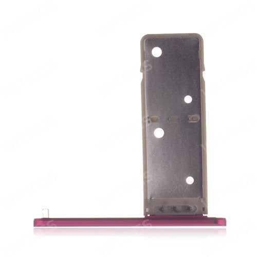 OEM SIM Card Tray + Card Cover Flap for Sony Xperia XA1 Plus Pink
