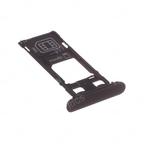 OEM SIM + SD Card Tray + Cover Flaps for Sony Xperia XZS Black