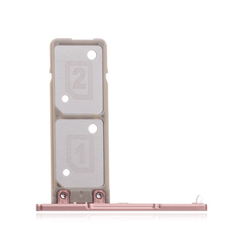 OEM Dual SIM Card Tray + SIM Cover Flap for Sony Xperia XA1 Ultra Rose Gold