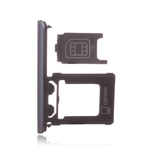 OEM SIM Card Tray + SIM Cover Flap for Sony Xperia XZ1 Moonlit Blue