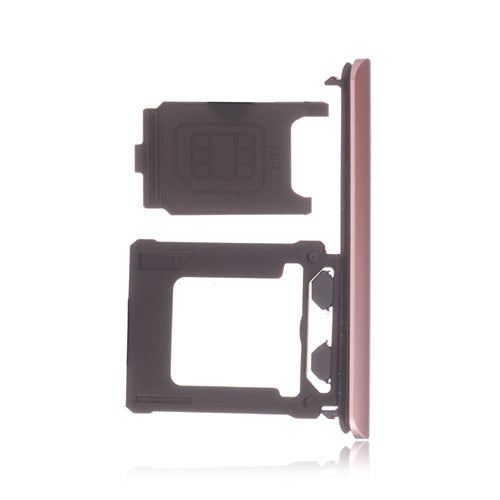 OEM SIM Card Tray + SIM Cover Flap for Sony Xperia XZ1 Venus Pink