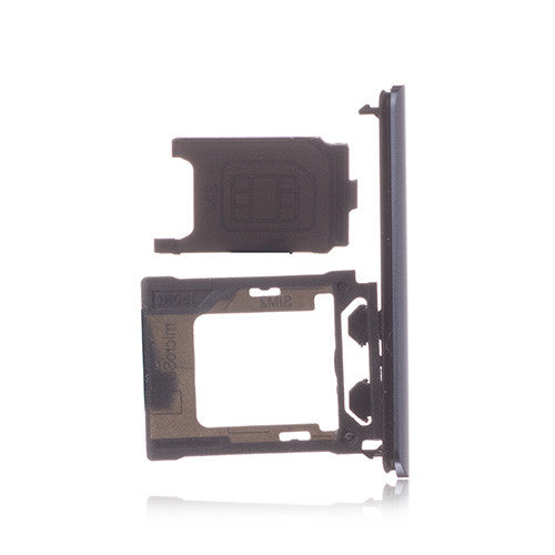 OEM Dual SIM Card Tray + SIM Cover Flap for Sony Xperia XZ1 Moonlit Blue