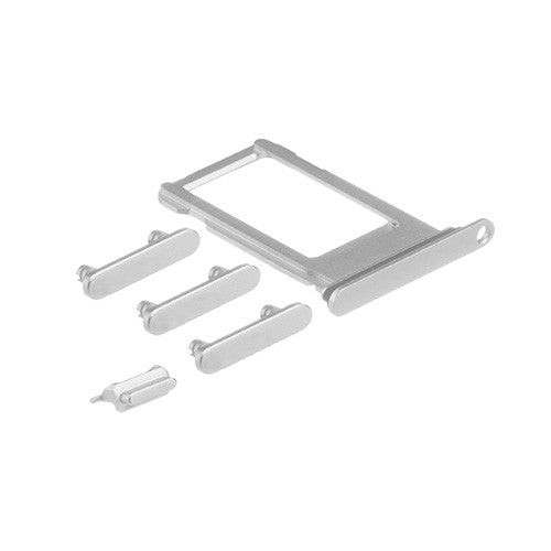 OEM SIM Card Tray + Side Button for iPhone 8 Silver