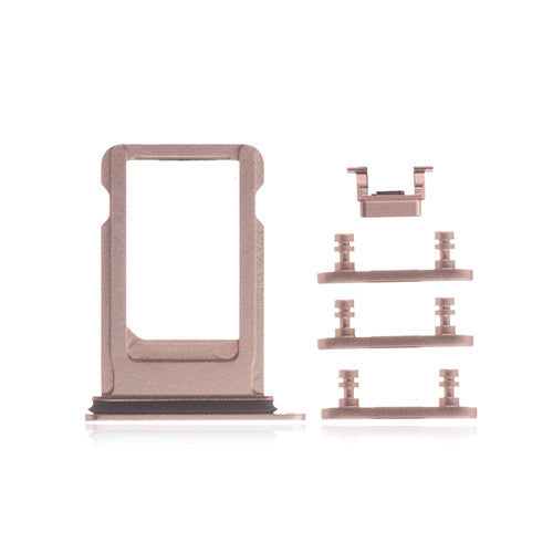 OEM SIM Card Tray + Side Button for iPhone 8 Gold