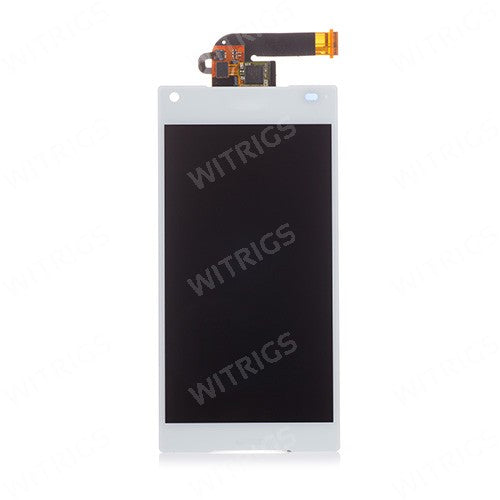 Custom LCD Screen with Digitizer Replacement for Sony Xperia Z5 Compact White