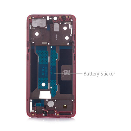 OEM Middle Frame for OPPO R15 Pro Dream Mirror-Red
