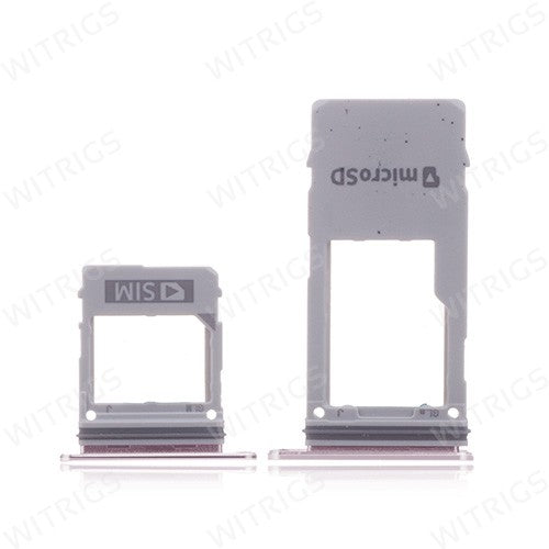 OEM SIM + SD Card Tray for Samsung Galaxy A8 Plus (2018) Pink