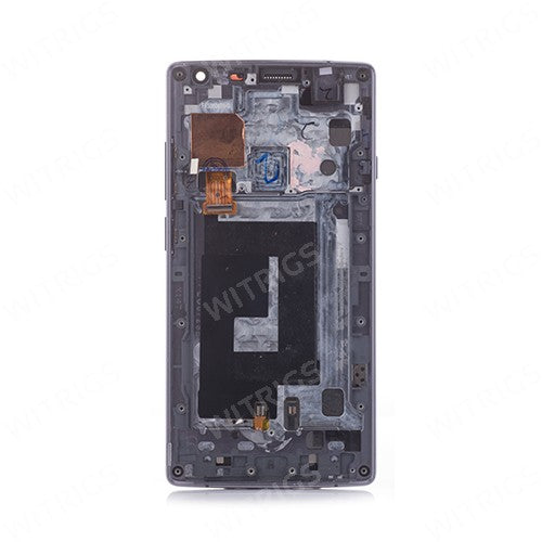 OEM Screen Replacement with Frame for OnePlus 2 Sandstone Black