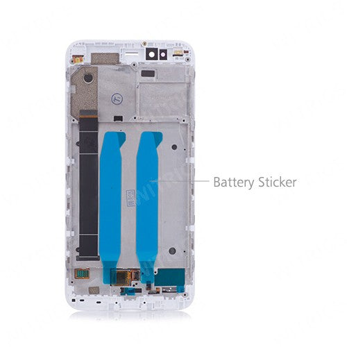 Custom Screen Replacement with Frame for Xiaomi Mi A1 White