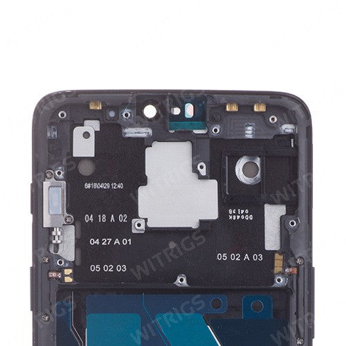 Custom Screen Replacement with Frame for OnePlus 6 Mirror Black