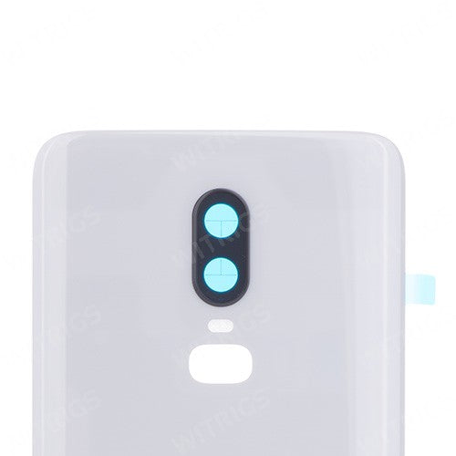 OEM Battery Cover + Camera Lens for OnePlus 6 Silk White