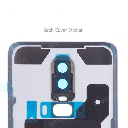 OEM Battery Cover + Camera Lens for OnePlus 6 Silk White