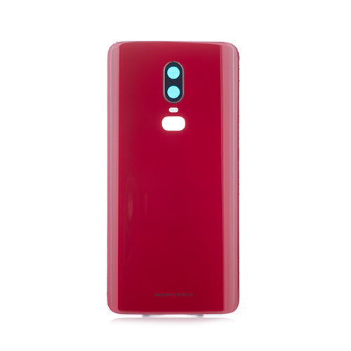 OEM Battery Cover + Camera Lens for OnePlus 6 Amber Red