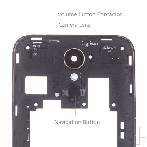 OEM Back Frame for LG K20 Plus Dual-SIM Black