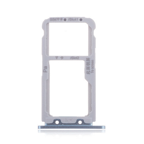 OEM SIM + SD Card Tray for Huawei Nova 3 Light Blue