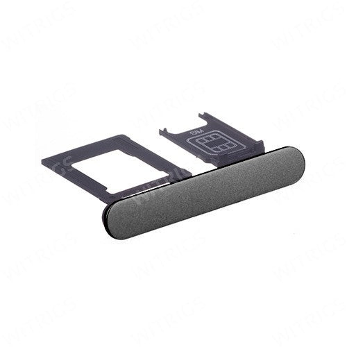 OEM SIM Card Tray + SIM Cover Flap for Sony Xperia XZ1 Compact Black
