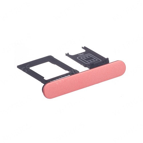 OEM SIM Card Tray + SIM Cover Flap for Sony Xperia XZ1 Compact Twilight Pink
