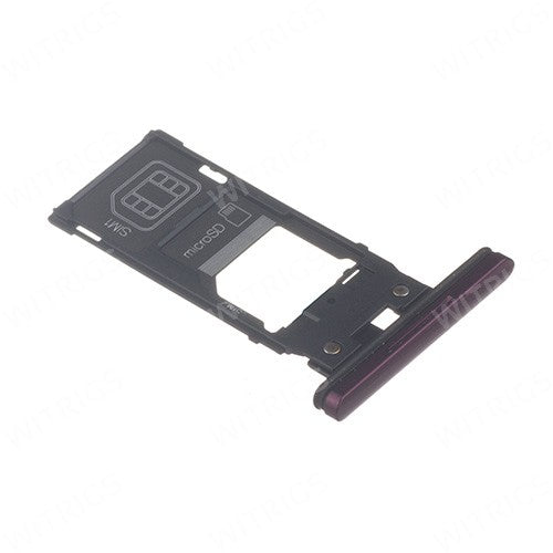 OEM SIM + SD Card Tray for Sony Xperia XZ3 Bordeaux Red