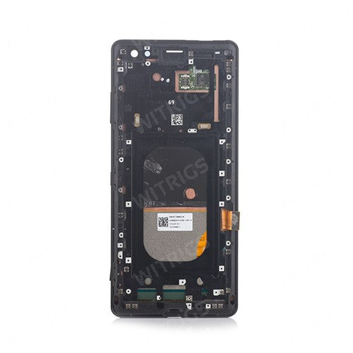 OEM Screen Replacement with Frame for Sony Xperia XZ3 Black