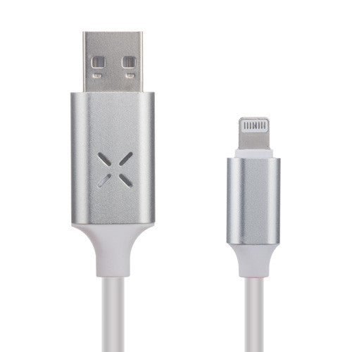 New USB Sync & Charge Cable with Sound Light Sensor for iPhone/iPad White