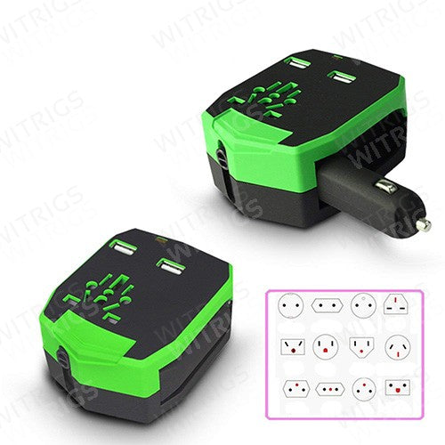 Universal Armour Travel Adapter Green