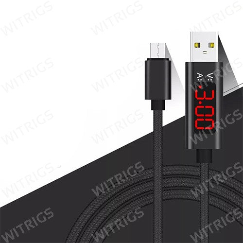 Micro/V8 Voltage & Current Display Data Lines Black