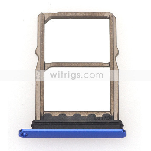 OEM SIM + SD Card Tray for Huawei Mate 20 Sapphire Blue