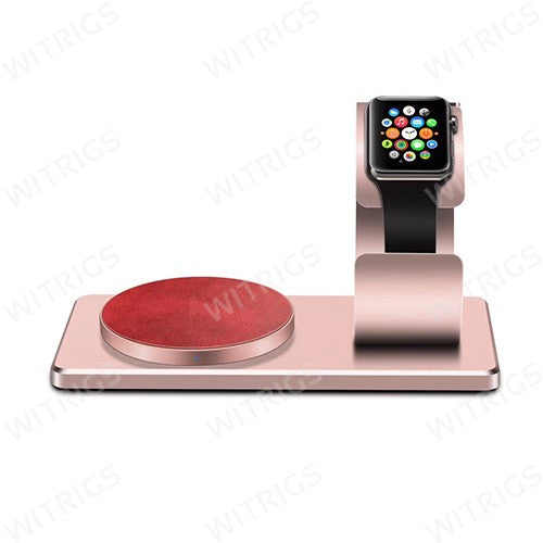 For iWatch Wireless Charger with Supporting Frame Rose Gold