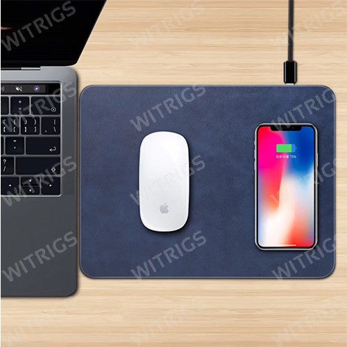 Q12 Wireless Charging Mouse Pad Blue