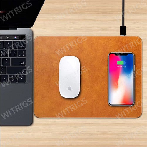 Q12 Wireless Charging Mouse Pad Brown