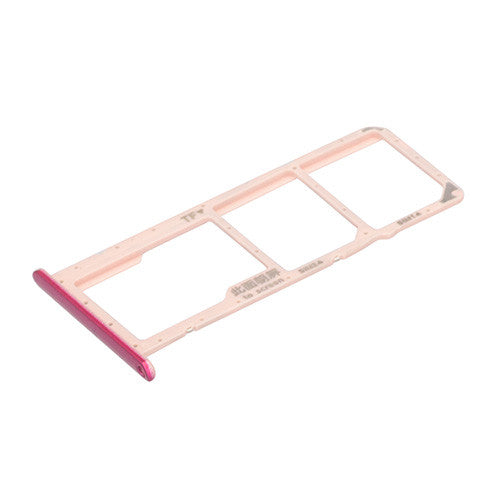 OEM SIM + SD Card Tray for Huawei Y7 Prime (2019) Red
