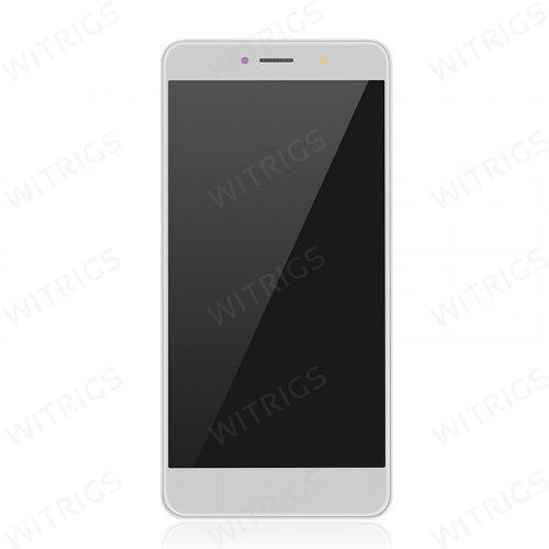 Custom Screen Replacement with Frame for Huawei Y7 Prime White