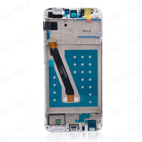 Custom Screen Replacement with Frame for Huawei P Smart White