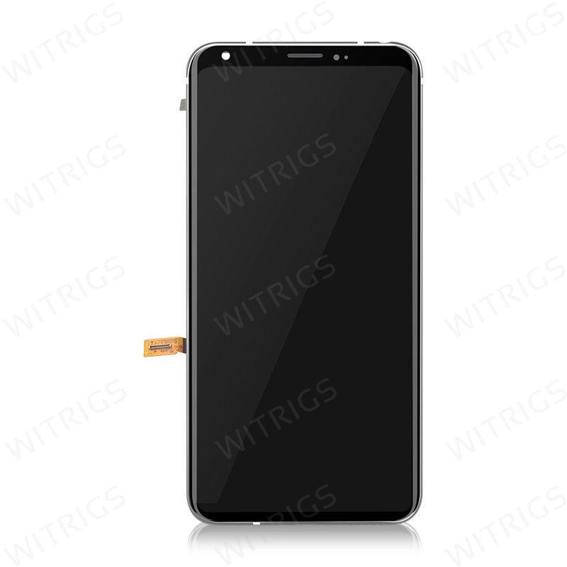 Custom Screen Replacement with Frame for LG V30 Silver