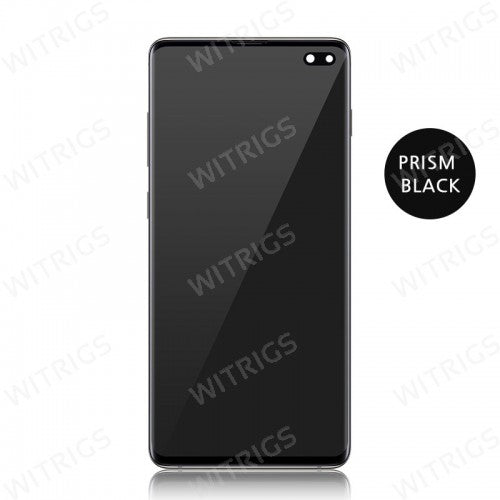 OEM Screen Replacement with Frame for Samsung Galaxy S10 Plus Prism Black