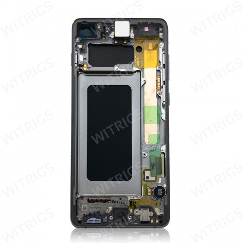 OEM Screen Replacement with Frame for Samsung Galaxy S10 Plus Prism Black